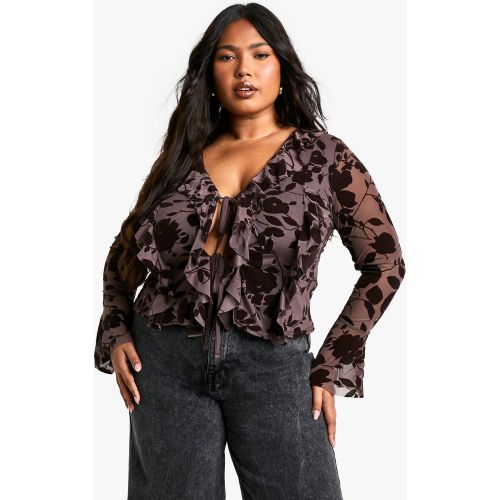 Grande Taille - Blouse Nouée - 44 - boohoo - Modalova