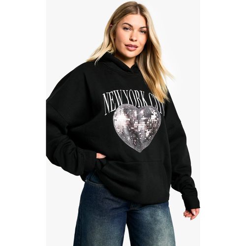 Sweat À Capuche Oversize À Imprimé New York - Xl - boohoo - Modalova