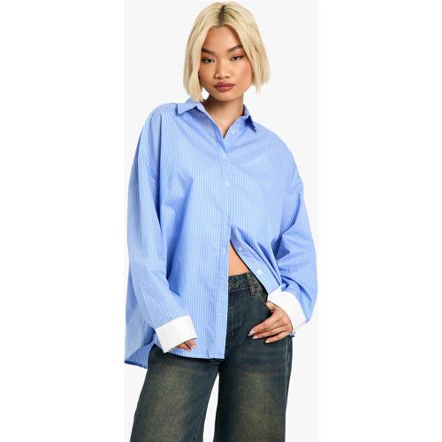 Chemise Oversize À Rayures Contrastantes - 36 - boohoo - Modalova