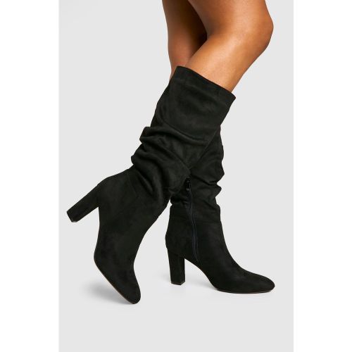 Bottes Hautes Froncées En Synthétique - 39 - boohoo - Modalova