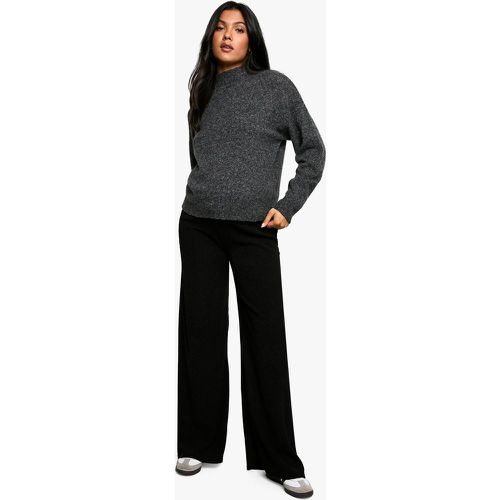 Maternité - Pantalon De Grossesse Large Texturé À Taille Élastiquée - 40 - boohoo - Modalova