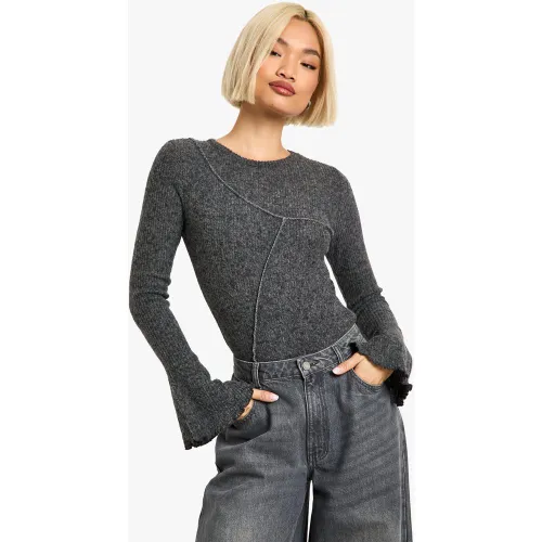 Body À Coutures Apparentes Et Manches Longues - 34 - boohoo - Modalova