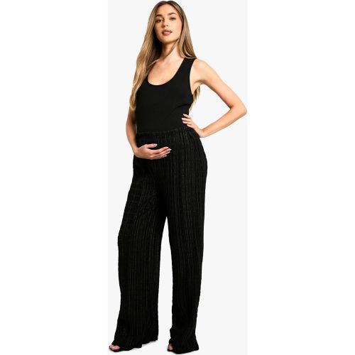 Maternité - Pantalon De Grossesse Large Texturé À Cordon De Serrage - 36 - boohoo - Modalova