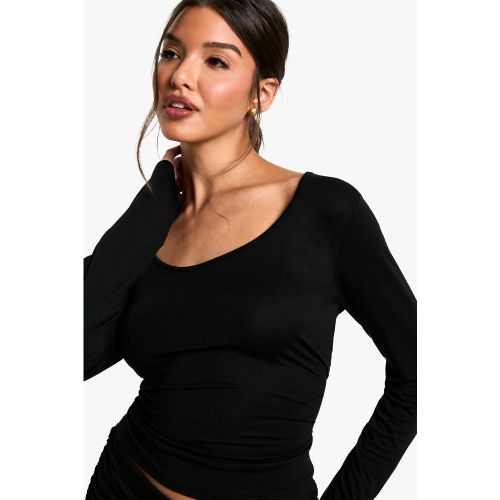 Top Confort Imprimé À Col Rond - 34 - boohoo - Modalova