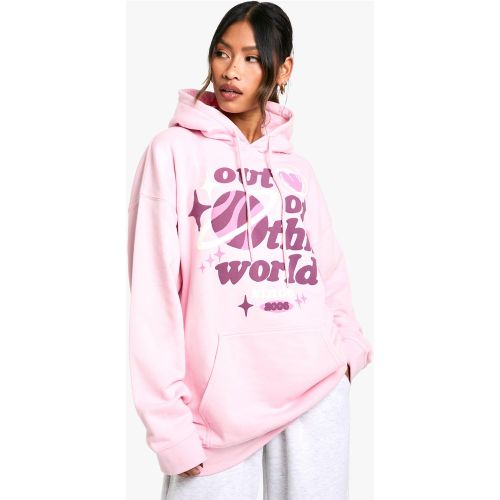 Sweat À Capuche Oversize À Imprimé Out Of This - S - boohoo - Modalova