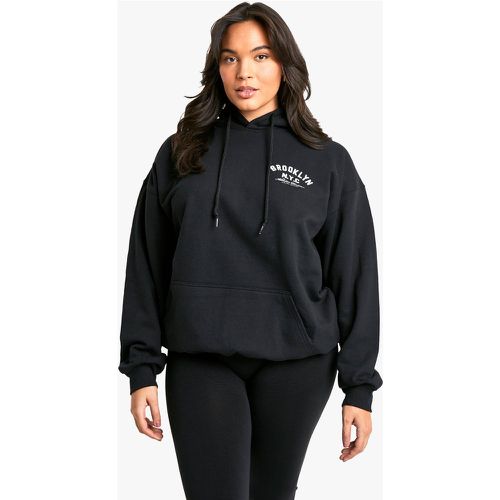 Grande Taille - Sweat À Capuche Oversize À Slogan Nyc - 46 - boohoo - Modalova