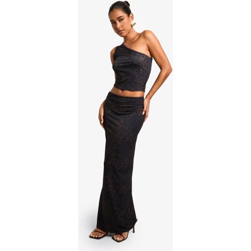 Ensemble Top Asymétrique Soyeux Avec Jupe Longue - 34 - boohoo - Modalova