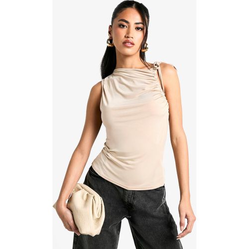 Top Asymétrique Drapé - 38 - boohoo - Modalova