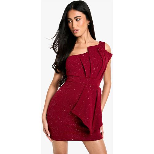 Robe Asymétrique Pailletée Plissée - 38 - boohoo - Modalova