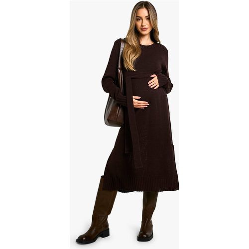 Maternité - Robe Pull De Grossesse À Col Rond - 40 - boohoo - Modalova