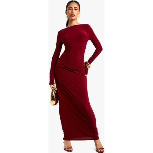 Robe Asymétrique Longue Dos Nu À Découpe - 38 - boohoo - Modalova