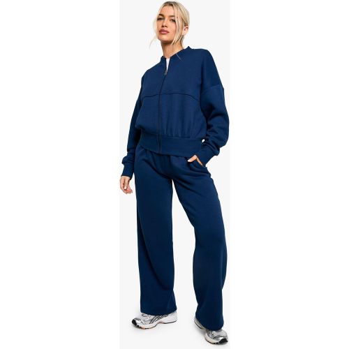 Survêtement À Ourlet Zippé Avec Bomber - S - boohoo - Modalova