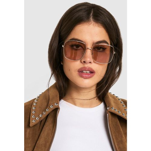 Lunettes De Soleil Oversize ées - One Size - boohoo - Modalova