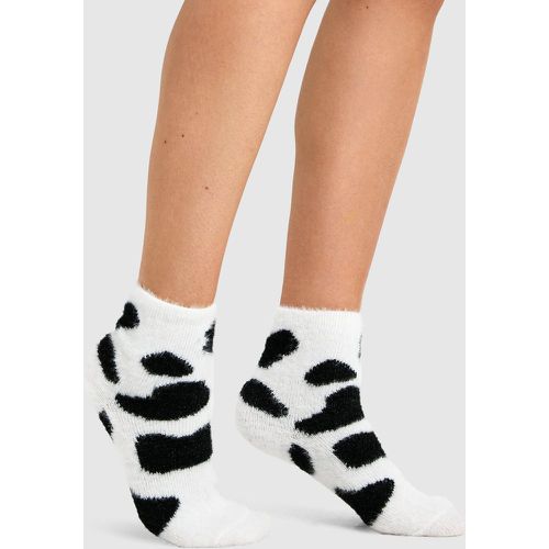 Chaussettes À Imprimé Vache - One Size - boohoo - Modalova