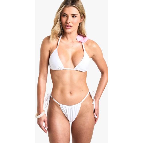 Bikini À Imprimé Orchidée - 34 - boohoo - Modalova