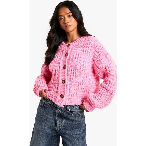 Petite" - Cardigan En Maille Épaisse À Col Montant - S - boohoo - Modalova