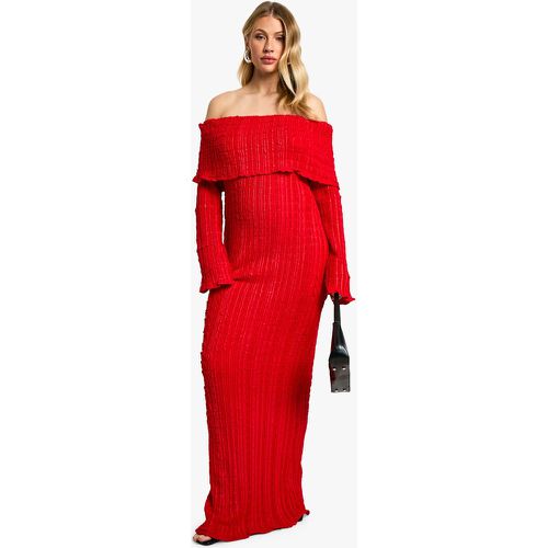 Maternité - Robe De Grossesse Mi-Longue Texturée À Col Bateau - 40 - boohoo - Modalova