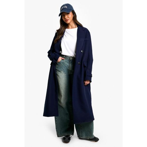 Manteau Oversize Effet Laine - 38 - boohoo - Modalova