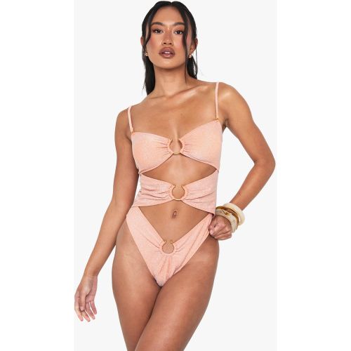 Maillot De Bain Pailleté À Découpe - 34 - boohoo - Modalova