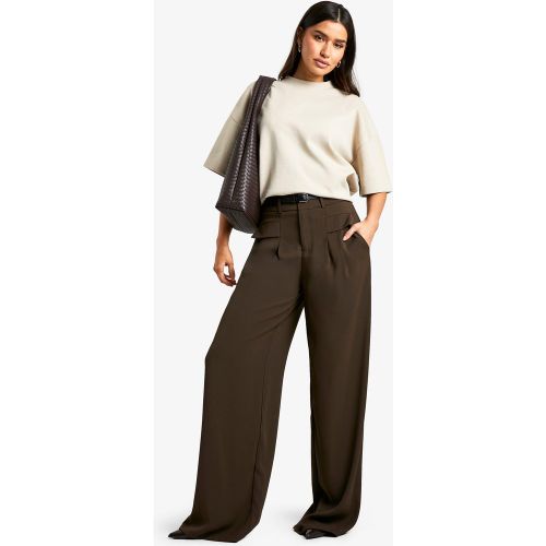 Tall" - Pantalon Large À Ceinture - 38 - boohoo - Modalova