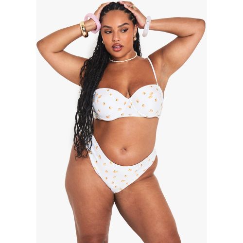 Grande Taille - Culotte Taille Haute À Imprimé Tangerine - 44 - boohoo - Modalova