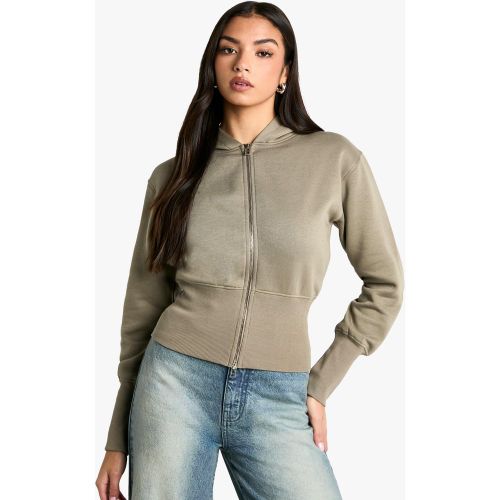 Sweat À Capuche Court Zippé - Xl - boohoo - Modalova
