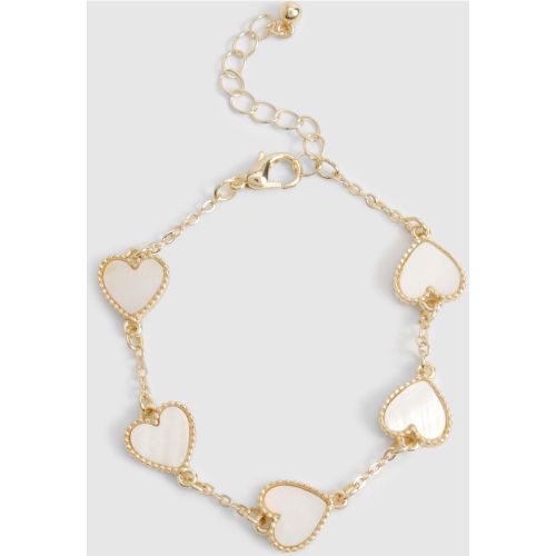 Bracelet En Forme De Cœur À Perles - One Size - boohoo - Modalova