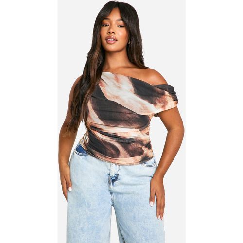 Grande Taille - Top Froncé Asymétrique - 44 - boohoo - Modalova