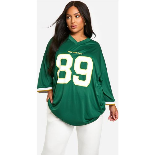 Grande Taille - Maillot De Football Oversize À Slogan New York 89 - 44 - boohoo - Modalova