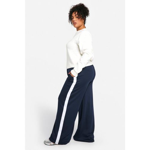 Grande Taille - Jogging Droit À Rayures - 44 - boohoo - Modalova