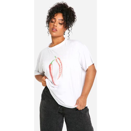 Grande Taille - T-Shirt Oversize Imprimé - 46 - boohoo - Modalova