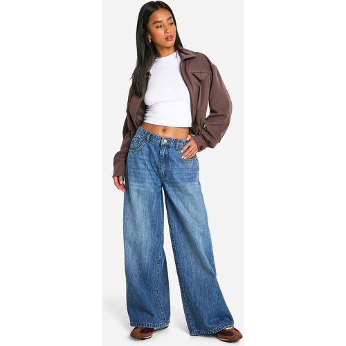 Petite" - Jean Large À Taille Haute - 38 - boohoo - Modalova