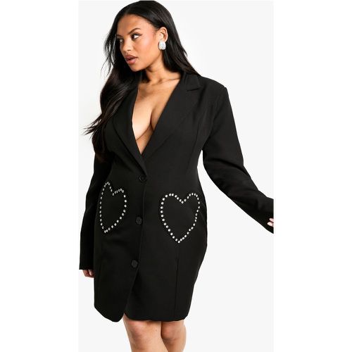 Grande Taille - Robe Blazer À Poches Strassées - 46 - boohoo - Modalova