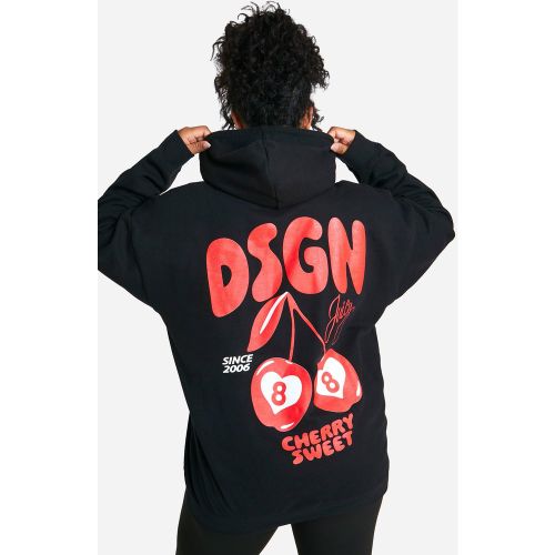 Grande Taille - Sweat À Capuche Oversize À Imprimé Dsgn - 44 - boohoo - Modalova