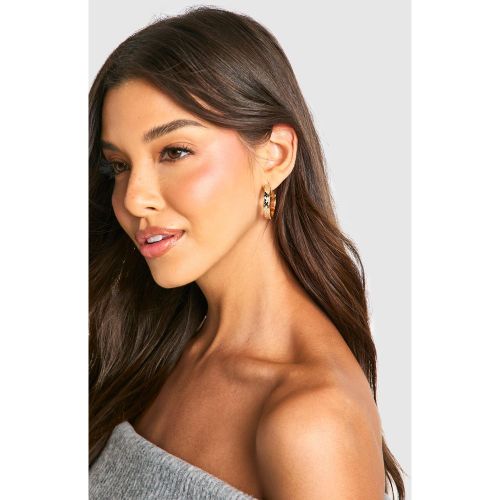 Créoles À Imprimé - One Size - boohoo - Modalova