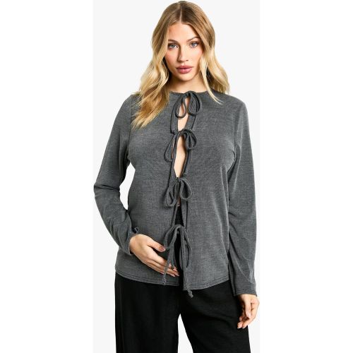 Maternité - Cardigan De Grossesse Côtelé - 36 - boohoo - Modalova