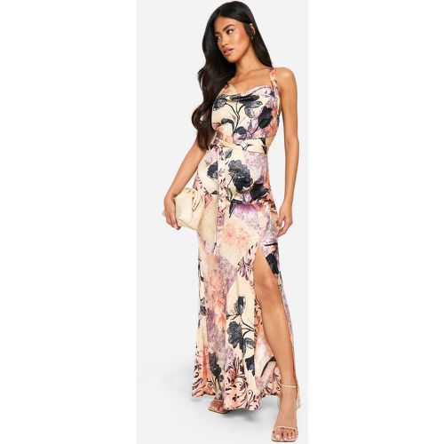 Robe Longue Satinée À Imprimé Cachemire - 40 - boohoo - Modalova