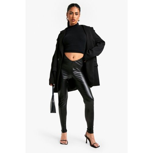 Legging Froncé - Noir - 34, Noir - boohoo - Modalova