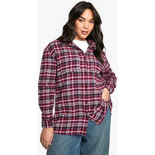 Grande Taille - Chemise Oversize À Carreaux - 44 - boohoo - Modalova