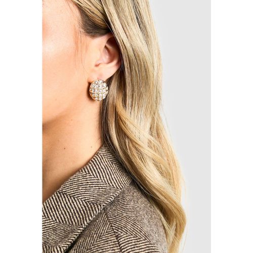 Boucles D'Oreilles Ovales Texturées - One Size - boohoo - Modalova