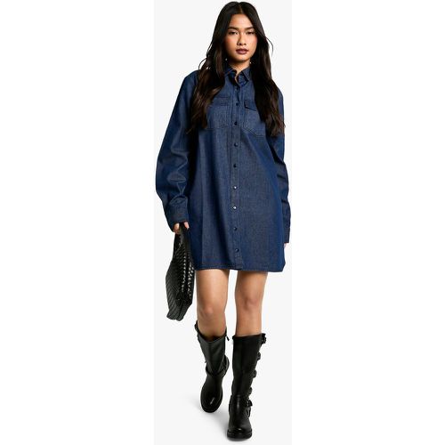 Robe Chemise Oversize En Jean - 40 - boohoo - Modalova