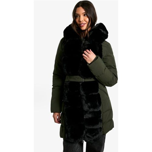 Parka Premium À Capuche En Fausse Fourrure - M - boohoo - Modalova