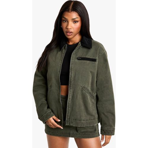 Veste Délavée En Velours Côtelé - 36 - boohoo - Modalova