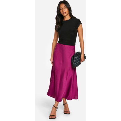 Petite" - Jupe Longue Satinée - 34 - boohoo - Modalova