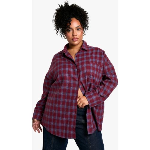 Grande Taille - Chemise À Carreaux - 44 - boohoo - Modalova