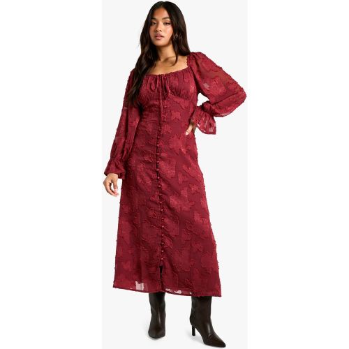 Petite" - Robe Mi-Longue Nouée À Manches Longues - 36 - boohoo - Modalova