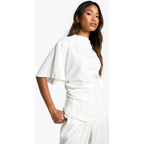 Blouse En Jersey À Col Montant Et Manches Évasées - 34 - boohoo - Modalova