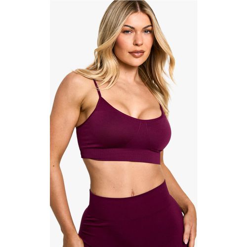 Brassière De Sport Premium Côtelée Sans Coutures - S - boohoo - Modalova