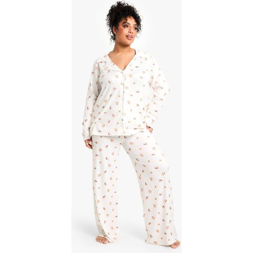 Grande Taille - Ensemble De Pyjama À Manches Longues Et Pantalon - 44 - boohoo - Modalova