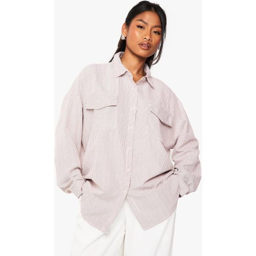 Chemise Oversize Utilitaire À Rayures - 34 - boohoo - Modalova